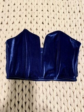 Victoria's Secret Velvet Bustier Crop Top
